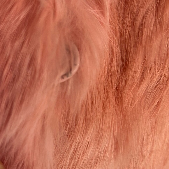 Pink Rabbit Fur Cropped Jacket - Picture 4 of 8